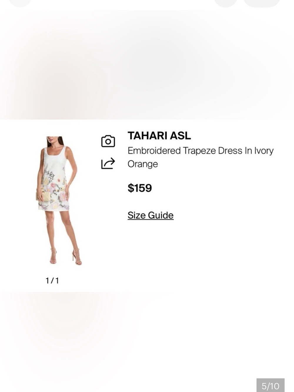Tahari ASL White Mini dress with Pink & Yellow Floral Embroidery - Picture 5 of 10